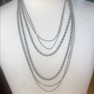 Stylish Silver Monet vintage Chain Necklace